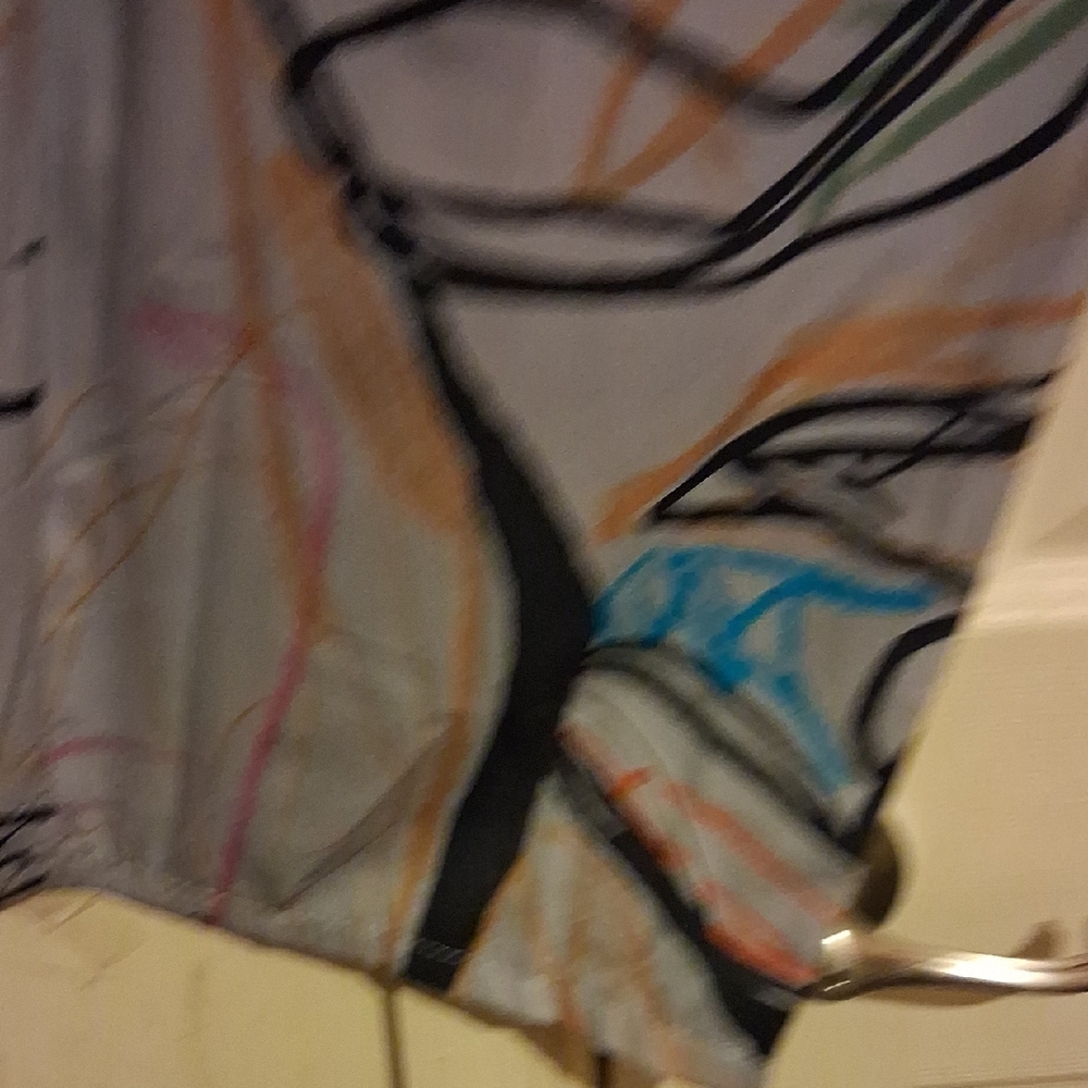 Abstract Face Print Wide Leg Pants - Gray - Picture 3 of 6